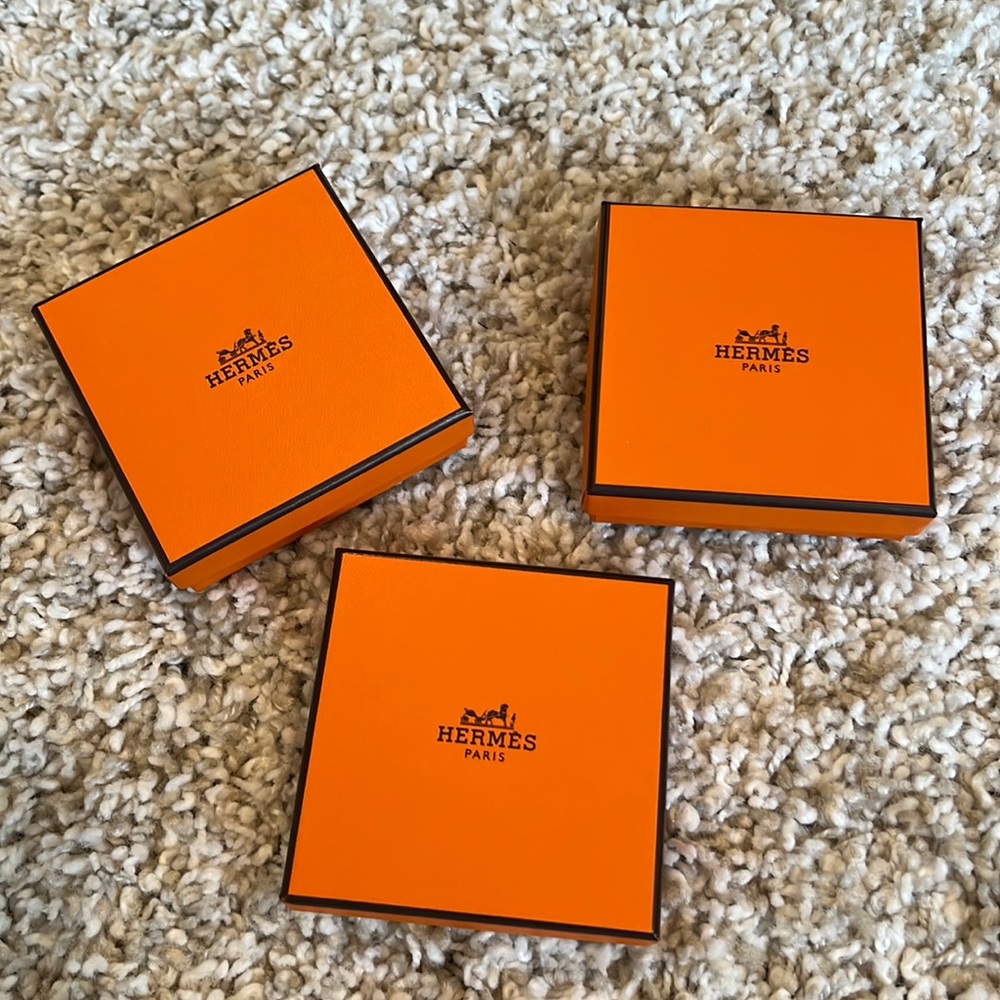 3 Authentic Hermes Bracelet Boxes Gem